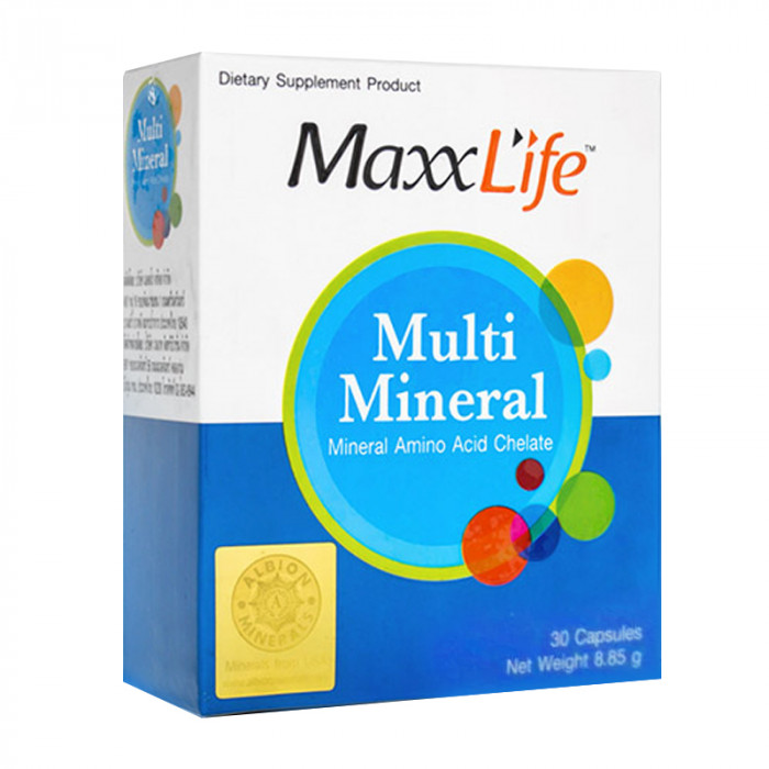 MaxxLife Multi Mineral อาหารเสริมวิตตามินรวมบำรุงร่างกาย 30 เเคปซูล (1 กล่อง)