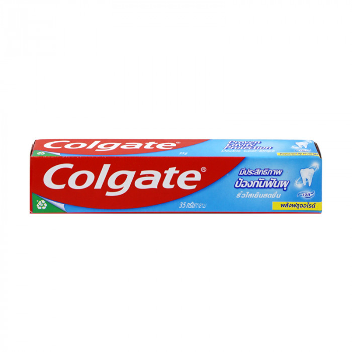 Colgate ยาสีฟัน คอลเกต 35G. สูตรริ้วใสเย็นสดชื่น