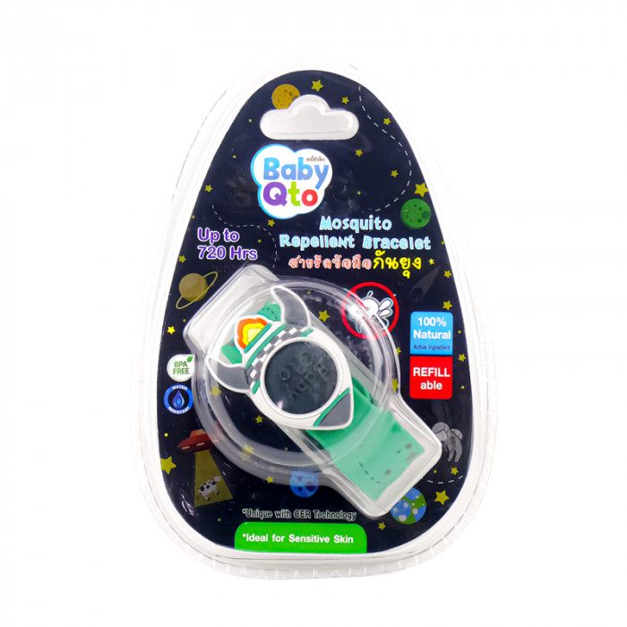 Baby Qto Mosquito Repellent Bracelet สายรัดข้อมือกันยุง ใช้นานถึง 720 ชม.(ลายจรวด)