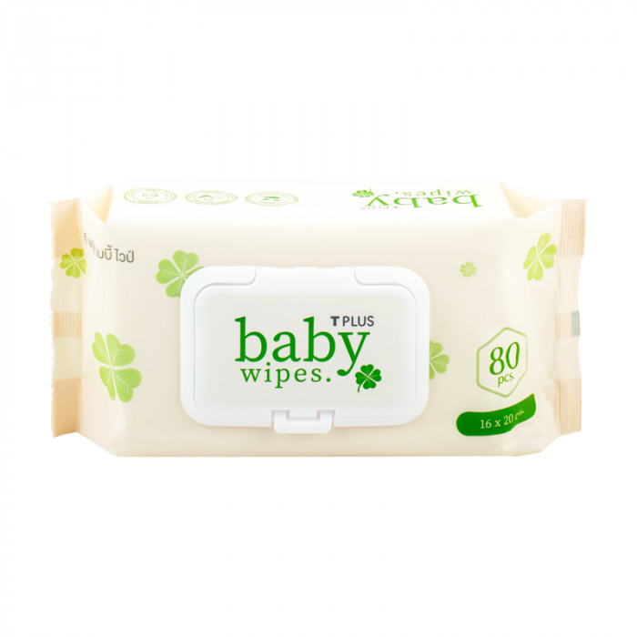 T PLUS BABY WIPES ทิชชู่เปียก 80แผ่น