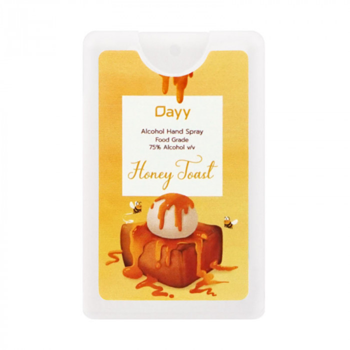 Dayy alcokol spray card (honey toast) 20 ml. เดย์ แอลกอฮอล์ แฮนด์ สเปรย์ 20 มล.