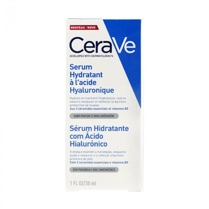 Cerave hyaluronic serum 30 ml. เซราวี ไฮเดรติ้ง ไฮยาลูรอนิค แอซิด เซรั่ม 30 มล.