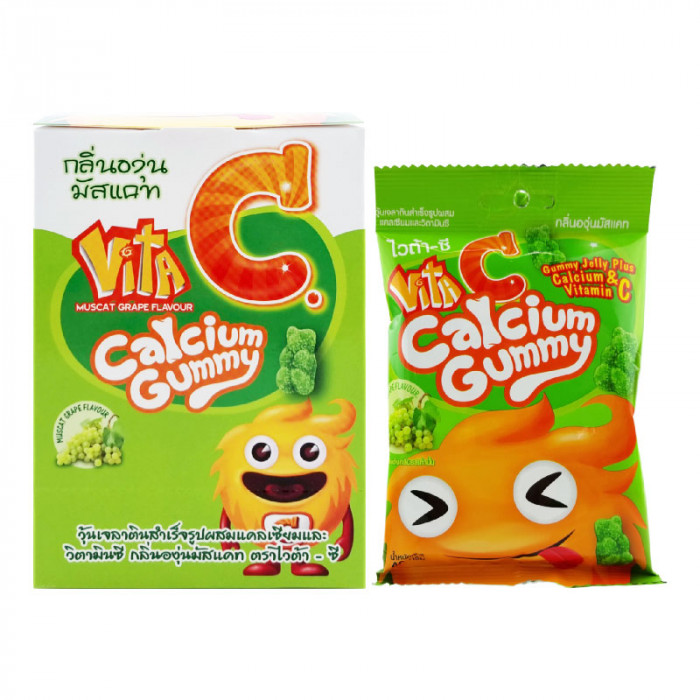Vita-c calcium gummy 40 g. ไวต้า-ซี (กลิ่นองุ่นมัสแคท)
