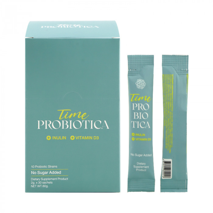 Time probiotaca shot 2g. ไทม์ โปรไบโอติก้า 30 ซอง/กล่อง