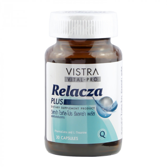 Vistra vital-pro relacza plus วิสทร้า ไวเทิล-โปร รีแลคซ่า พลัส 30 แคปซูล/ขวด