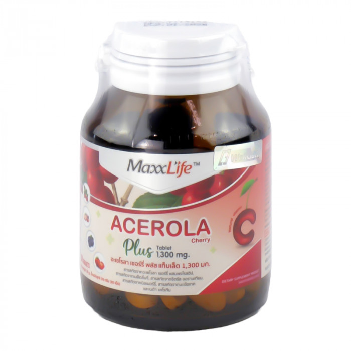 Maxxlife acerola cherry 30เม็ด/ขวด