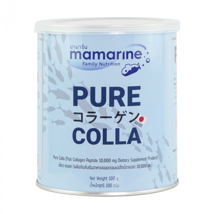 Mamarine Pure Colla มามารีน เพียว คอลลา 100 กรัม คอลลาเจนเปปไทด์จากปลา 10,000 มก.