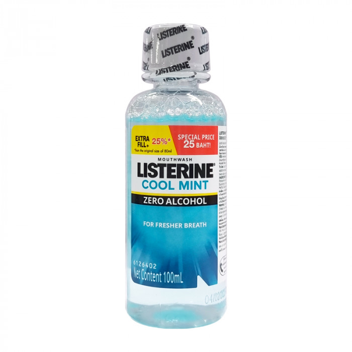 Listerine cool mint (zero alcohol) 100ml. (รุ่นพิเศษ)
