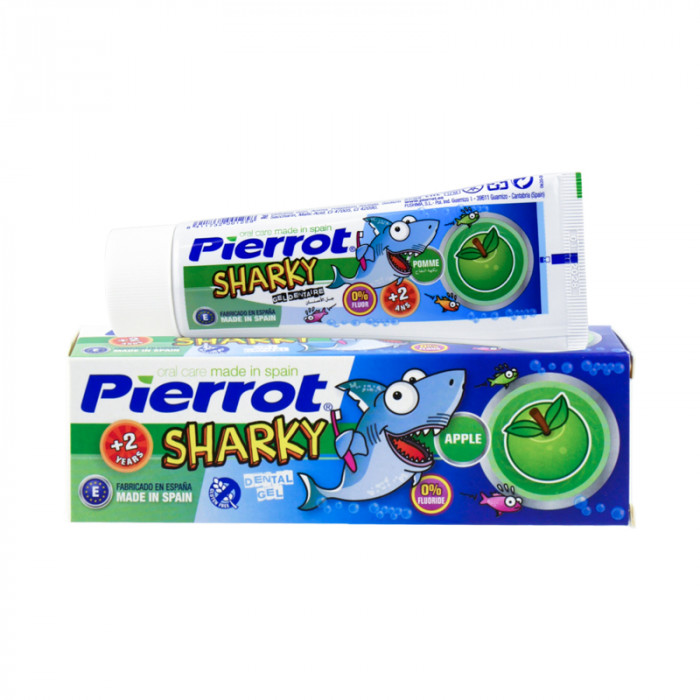 ยาสีฟันเด็ก Pierrot sharky 75 ml. กลิ่น apple