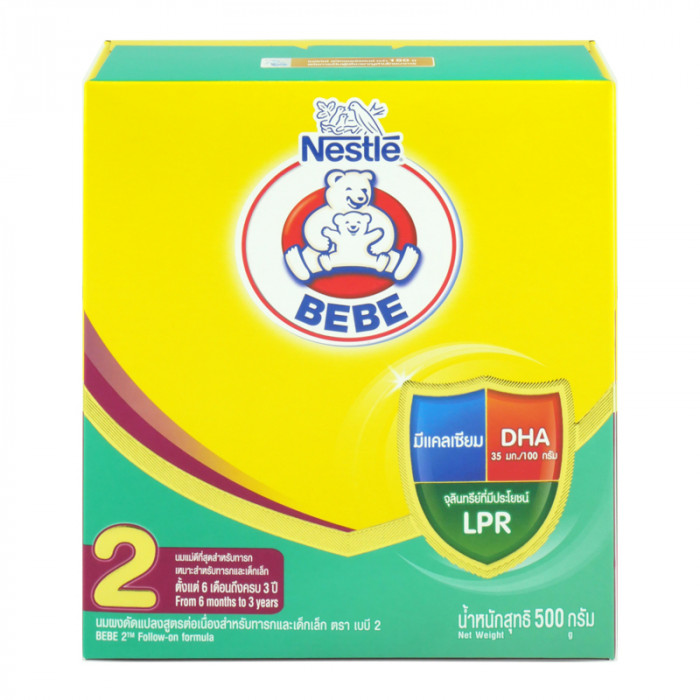 Bebe นมผงตราหมี (สูตร2) 500g.
