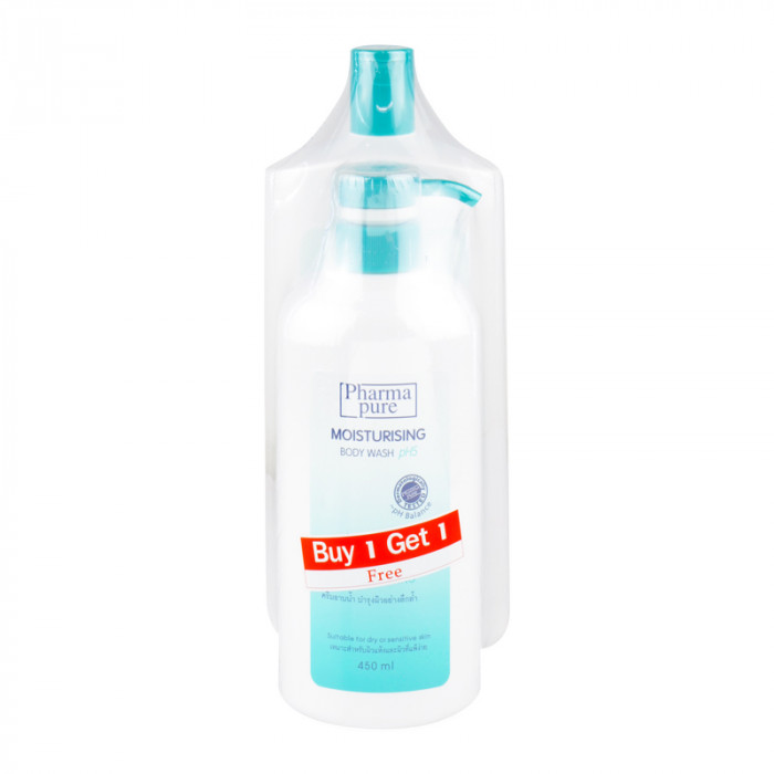 PP moisturising body wash ph5 100ml.+free 450ml.