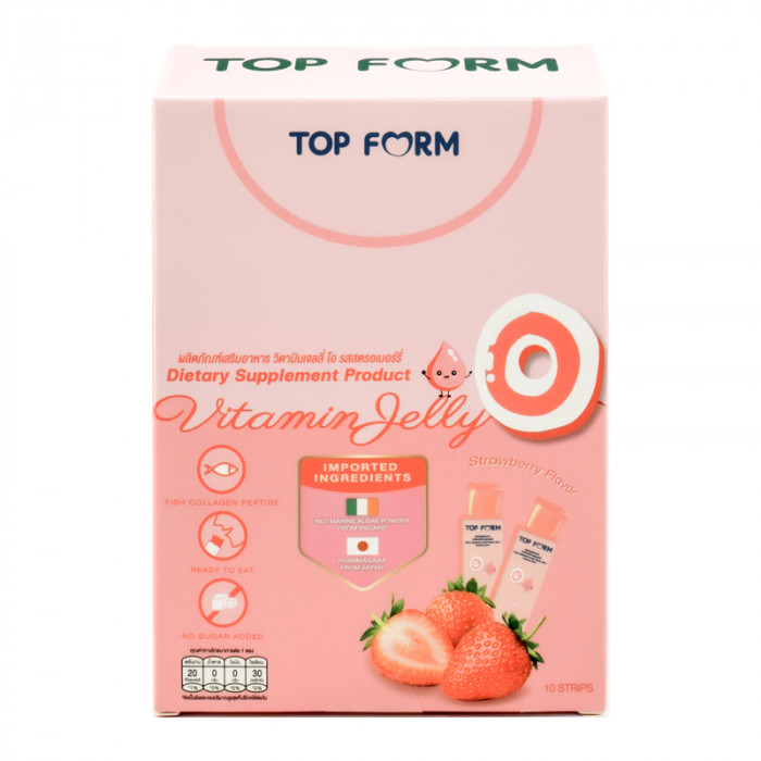 Top form vitamin jelly b 25 กรัม (10ซอง/กล่อง) รสสตรอเบอร์รี่