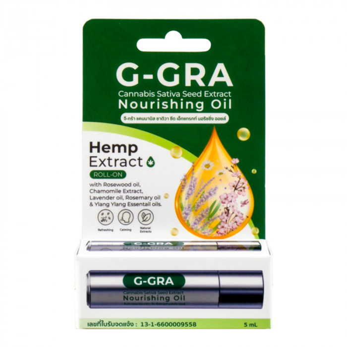 G-gra cannabis sativa seed extract nourishing oil 5 ml.