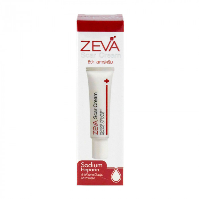 Zeva  scar cream 10 g. ครีมลดเลือยรอยด่างดำ รอยเเผลเป็น เเผลนูนคีรอยด์
