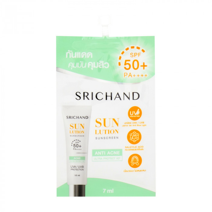 Srichand sunlution sunsceen anti acne 7 ml.
