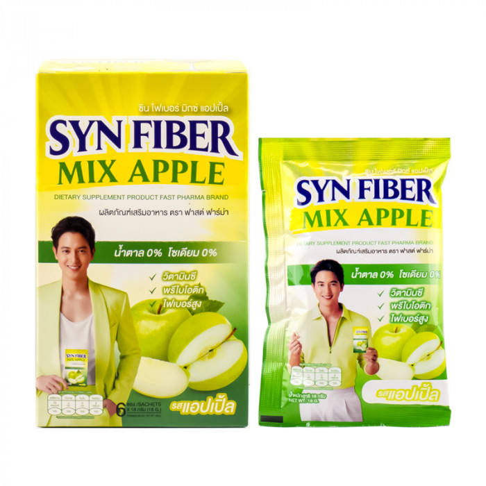 SYN FIBER MIX แอปเปิ้ล 18G. (6ซอง/กล่อง)