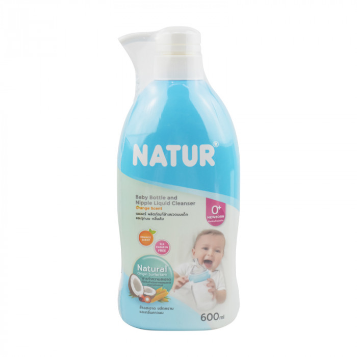 NATUR ผลิตภัณฑ์ล้างขวดนม (กลิ่นส้ม) 600ML.