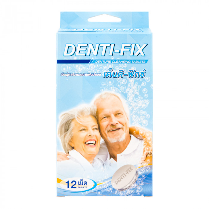 DENTI-FIX เม็ดฟู่ทำความสะอาดฟันปลอม 12เม็ด/กล่อง