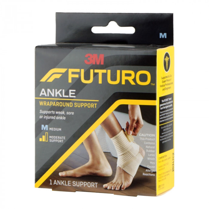Futuro Ankle Support Size M ฟูทูโร่ อุปกรณ์พยุงข้อเท้า ชนิดเพิ่มความกระชับ ไซส์ M