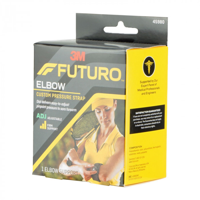 Futuro Custom Dial Tennis Elbow Strap ฟูทูโร่ อุปกรณ์พยุงกล้ามเนื้อแขนท่อนล่างรุ่นหมุนปรับระดับได้