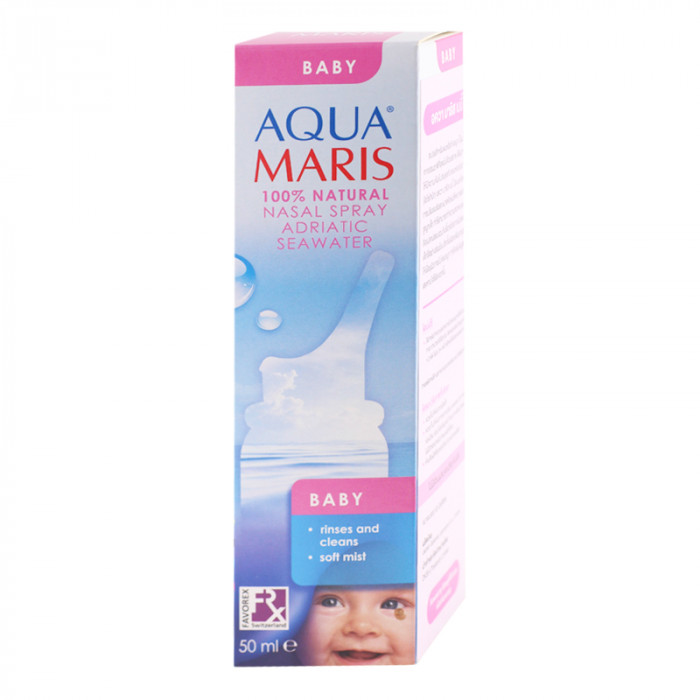 Aqua Maris Baby 50 ml. อควา มาริส เบบี้ สเปรย์ สำหรับพ่นหรือล้างจมูกสำหรับเด็กอ่อน 50 มล.