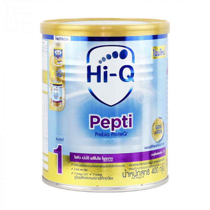 Hi-Q Pepti Prebio ProteQ ไฮคิว เปปติ พรีไบโอโพรเทก 400 กรัม อาหารสำหรับทารกที่แพ้โปรตีนนมวัว