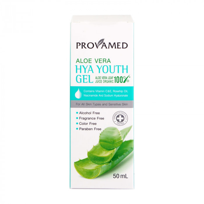 Provamed Aloe Vera Hya Youth gel 50 ml.โปรวาเมด อโล เวร่า-ไฮยา ยูธ เจล 50 มล.
