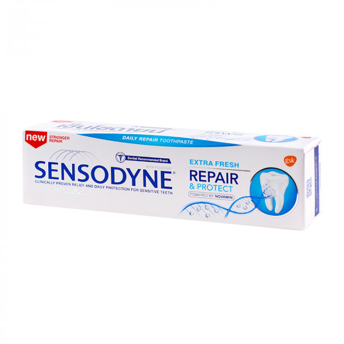 Sensodyne Repair&protect Extra Fresh 100 g. เซนโซดายน์ ยาสีฟัน รีแพร์ แอนด์ โพรเทคท์ เอ็กซ์ตร้าเฟรช 100 ก.