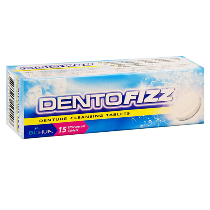Dentofizz 15 tablets เดนโตฟิซซ์ 15เม็ด เม็ดฟู่ทำความสะอาดฟันปลอม