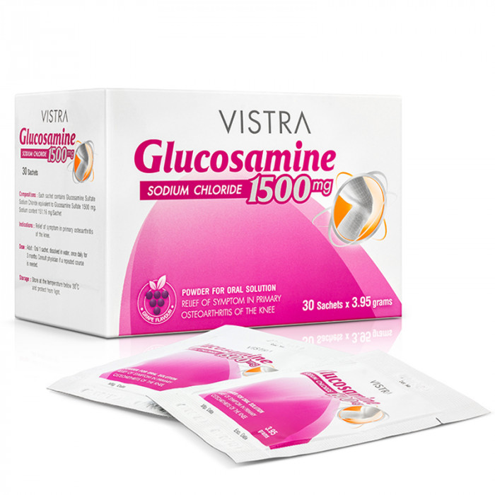 Vistra Glucosamine 1500 mg. 30 sachets/box วิสทร้า กลูโคซามีน 1500 มก. 30 ซอง