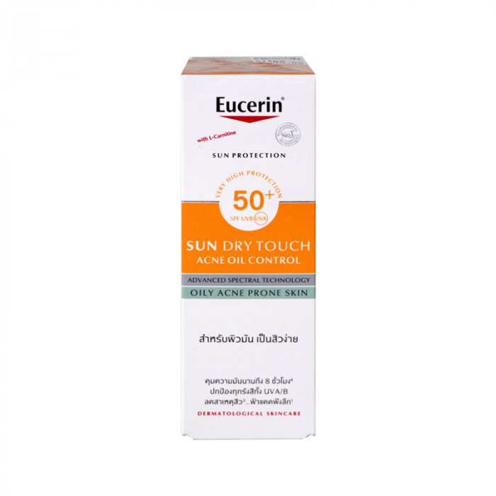 Eucerin Sun Dry Touch SPF50+ 50 ml. ยูเซอริน ซัน ดราย ทัช ออยล์ คอนโทรล เฟซ เอสพีเอฟ 50+ ขนาด 50 มล.