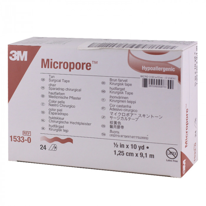 Micropore 0.5นิ้วx10หลา (น้ำตาล)