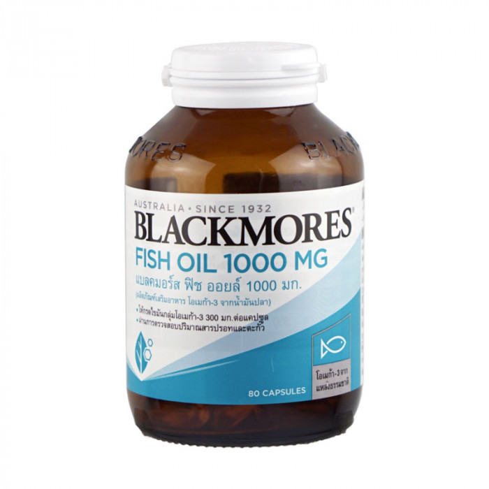 Blackmores Fish Oil 1000 mg. แบลคมอร์ส ฟิช ออยล์ 1000 มก.