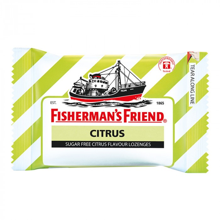 Fisherman'S Friend ชูการ์ฟรี ซิทรัส (สีเหลือง-ขาว)