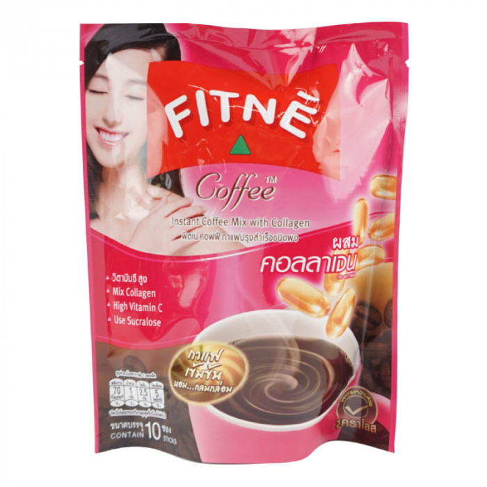 Fitne Coffee + Collagen ฟิตเน่ กาแฟผสมสารสกัดคอลลาเจน 10 ซอง