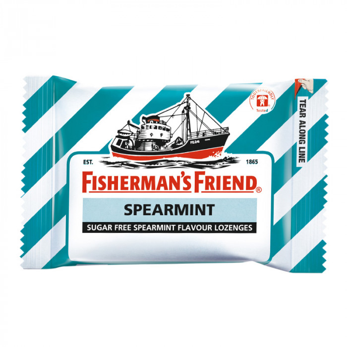 Fisherman'S Friend ชูการ์ฟรี สเปียร์มินท์ (สีเขียว-ขาว)