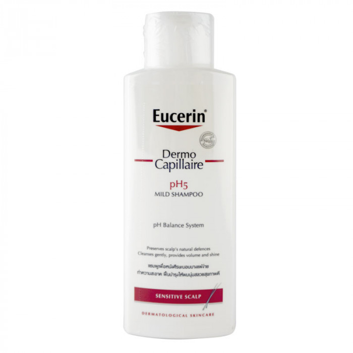 Eucerin Dermo Capillaire pH 5 Mild Shampoo 250 ml. ยูเซอริน เดอร์โมคาพิลแลร์ พีเอช 5 มายด์ แชมพู 250 ml.