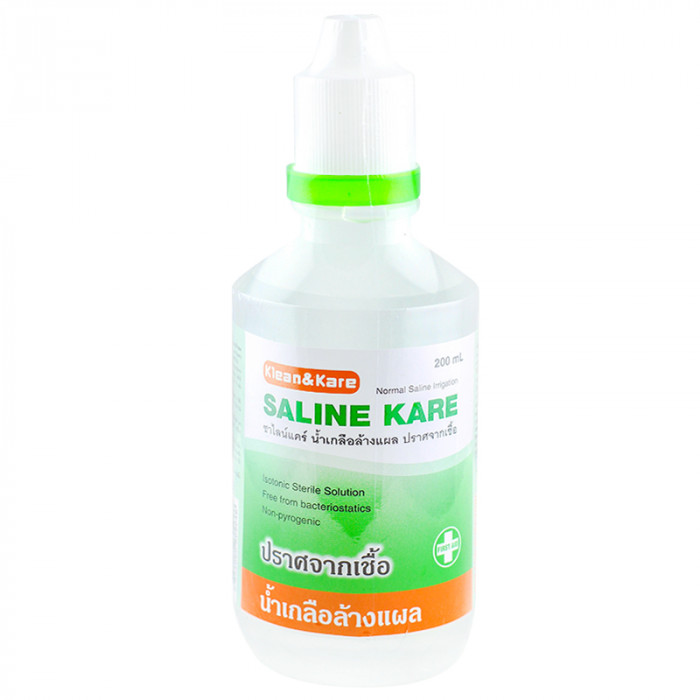 Saline Kare 200 ml. น้ำเกลือล้างแผล 200 มล.