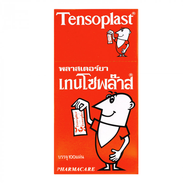Tensoplast พลาสเตอร์ยา เทนโซพล๊าสผ้า 1 กล่อง บรรจุ 100 แผ่น