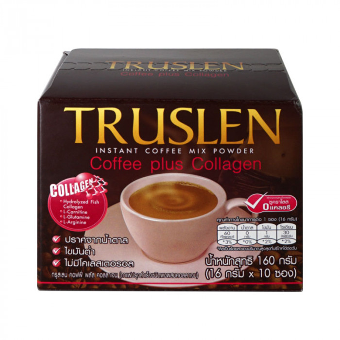 Truslen Plus Collagen 10 packs/box กาแฟทรูสเลน พลัส คอลลาเจน 10 ซอง/กล่อง