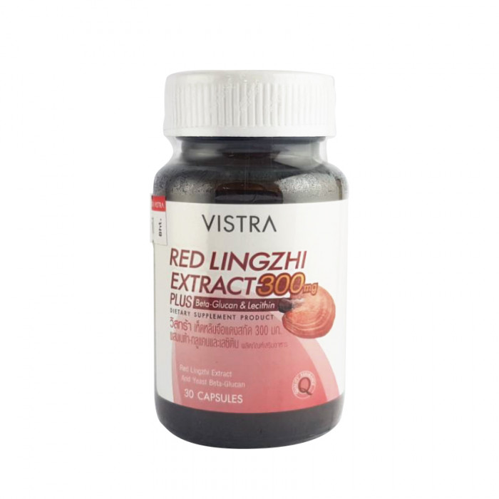 Vistra Red Linzhi Extract 300 mg. 30 capsules วิสทร้า เห็ดหลินจือแดงสกัด 300 มก. 30 แคปซูล