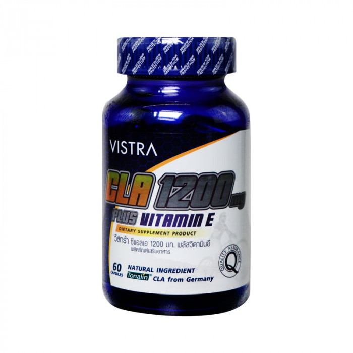 Vistra Sport CLA 1200 mg. Plus Vitamin E เพิ่มกระบวนการเผาผลาญ 60 แคปซูล
