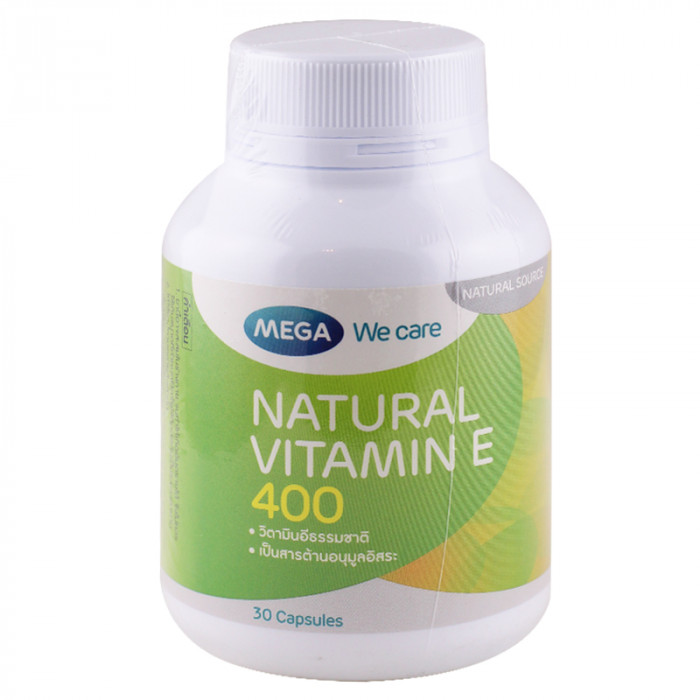 Mega Vitamin-E 400 U. 30 tablets เมก้า วิตามินอี 400 ยูนิต 30 เม็ด