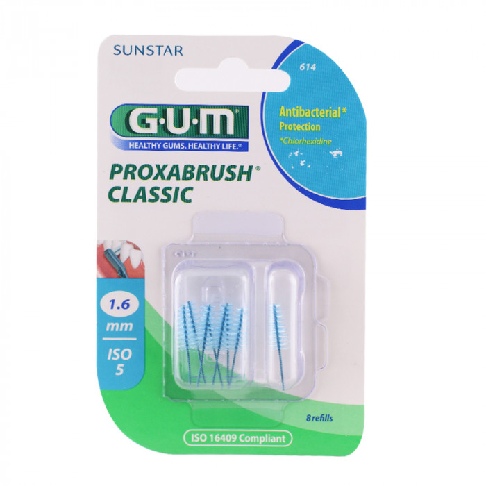 GUM Proxabrush refills กัม พร็อกซาบรัช รีฟิลล์ หัวเปลี่ยนแปลงซอกฟัน ทรงกระบอก/ทรงต้นสน