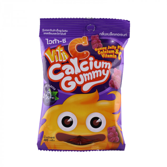 Vita-C Calcium Gummy 40G.(กลิ่นแบล็คคอเรนท์)