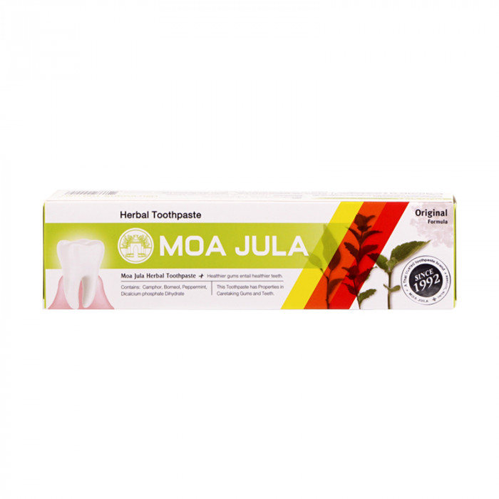 Moa Jula Herbal Toothpaste Original 100 g. ยาสีฟันผสมสมุนไพร ตราหมอจุฬา สูตรดั้งเดิม 100 กรัม