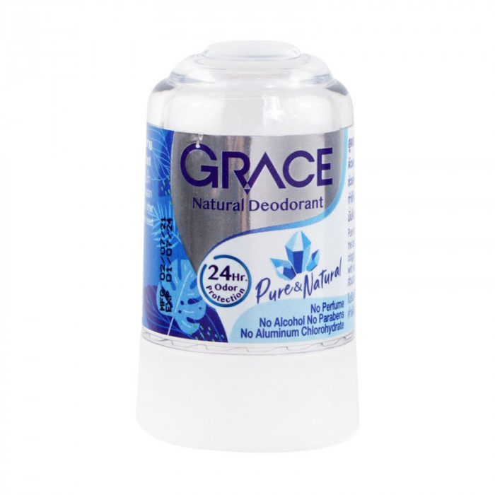 Grace Deodorant 70 g. สารส้มเกรซธรรมชาติ 70 กรัม (สีขาว)