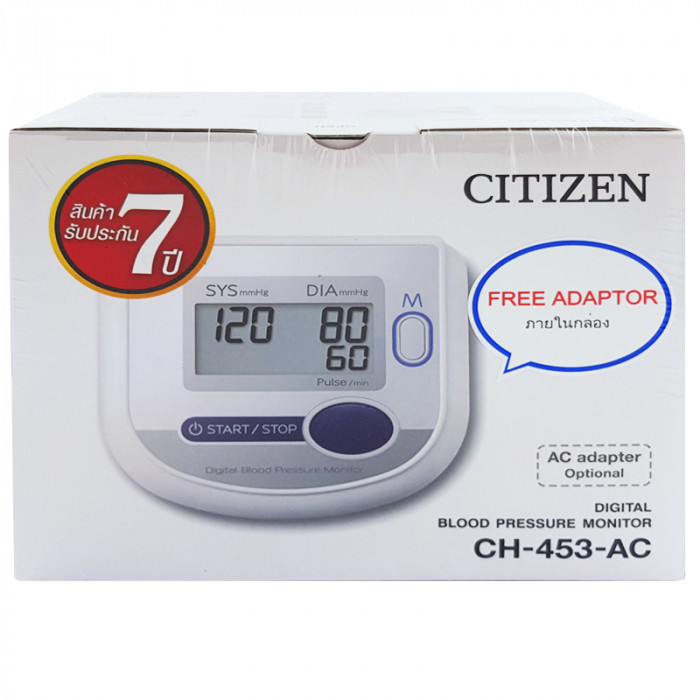 Citizen Digital Blood Pressure Monitor Citizen รุ่น CH-453 (Cuff 20-32 cm.) เครื่องวัดความดันซิติเซ็น รุ่น CH-453