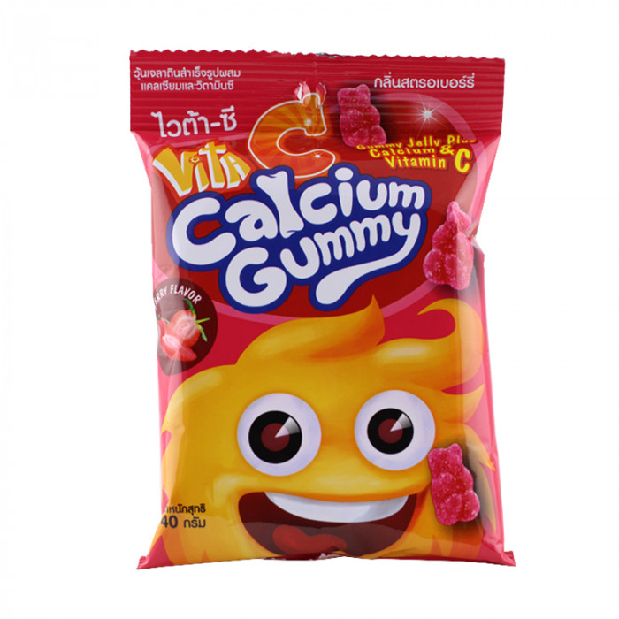 Vita-C Calcium Gummy 40G.(กลิ่นสตรอเบอร์รี่)