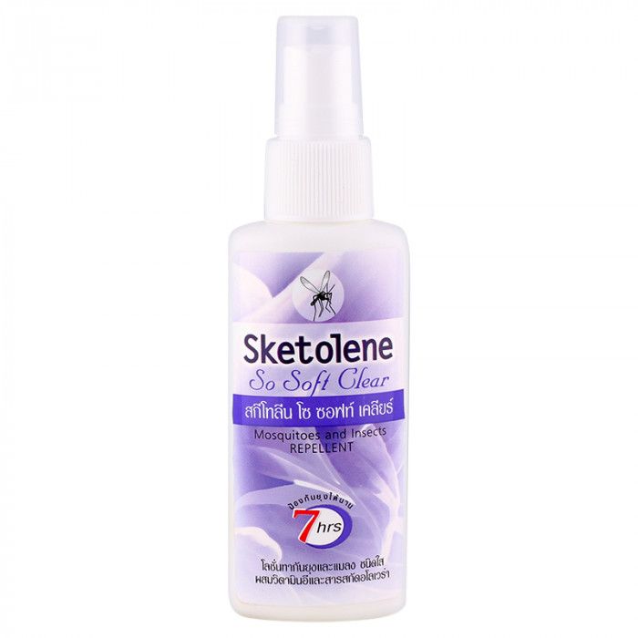 Sketolene So Soft Clear 40 ml.(สีม่วง) สกีโทลีน โลชั่นทากันยุงและแมลง ชนิดใส 40 มล.